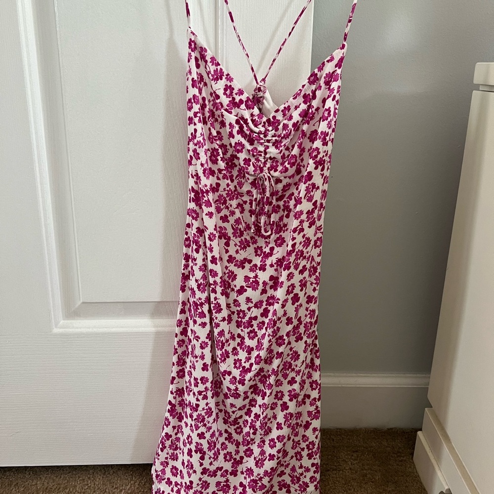 Pink and White Floral Sundress